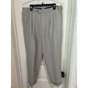 36x28 Croft & Barrow Beige Pleated Men's Dress Pants